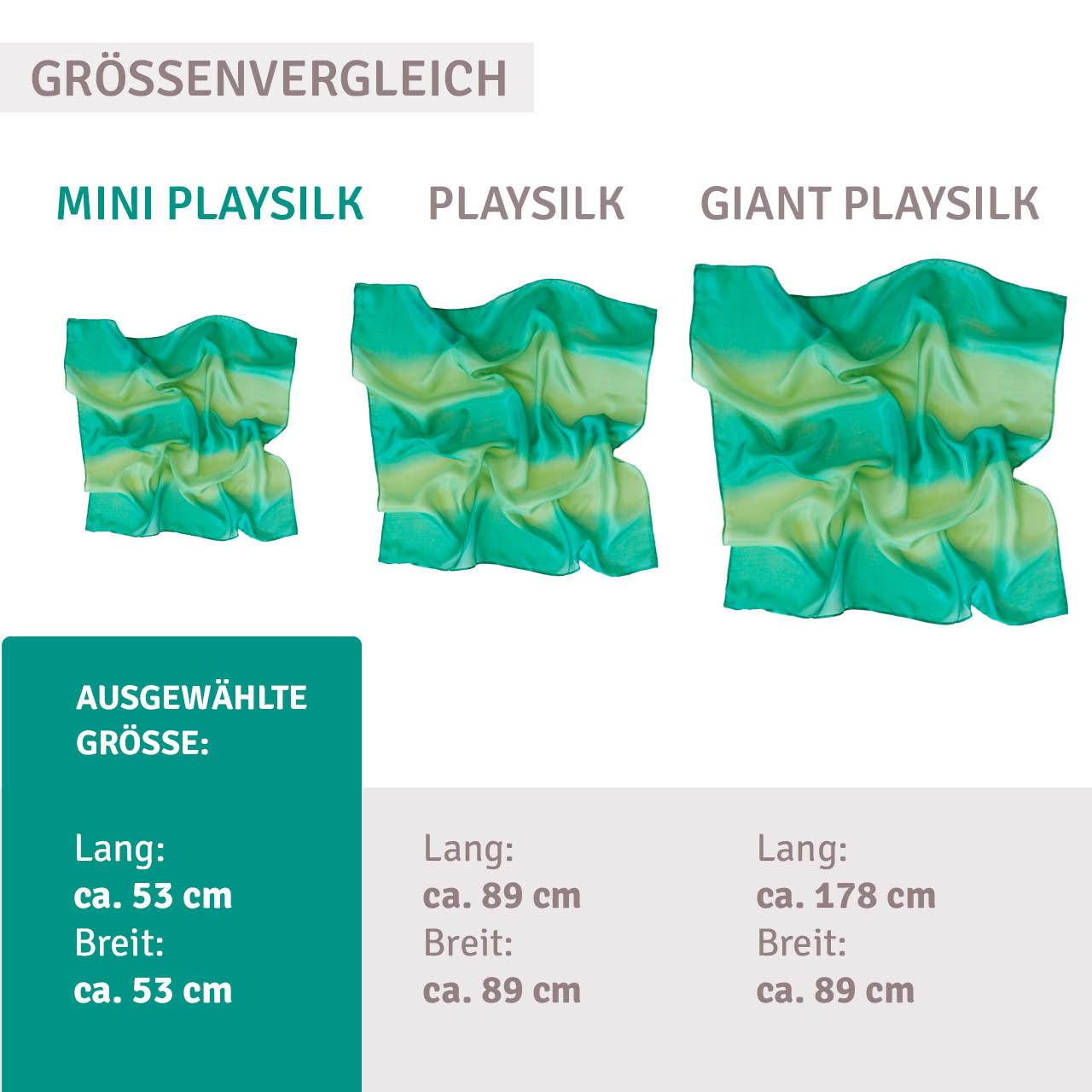 Spieltuch Seide violet klein 53 x 53 cm