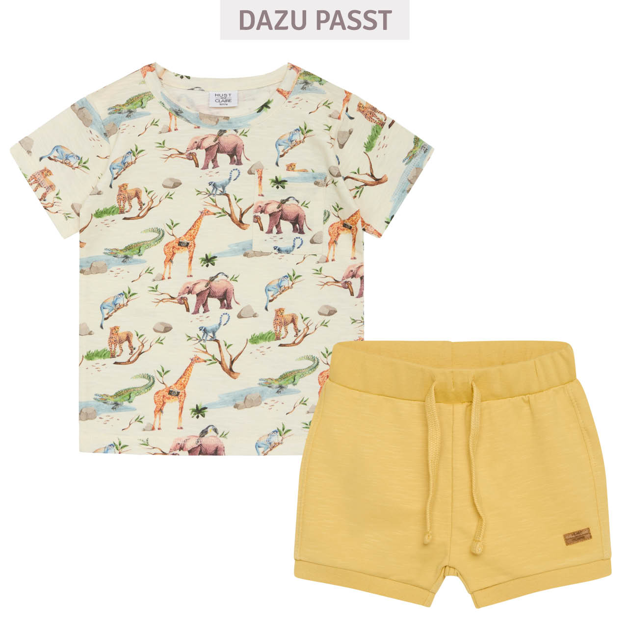 Kurze Babyshorts sonnengelb Bündchen