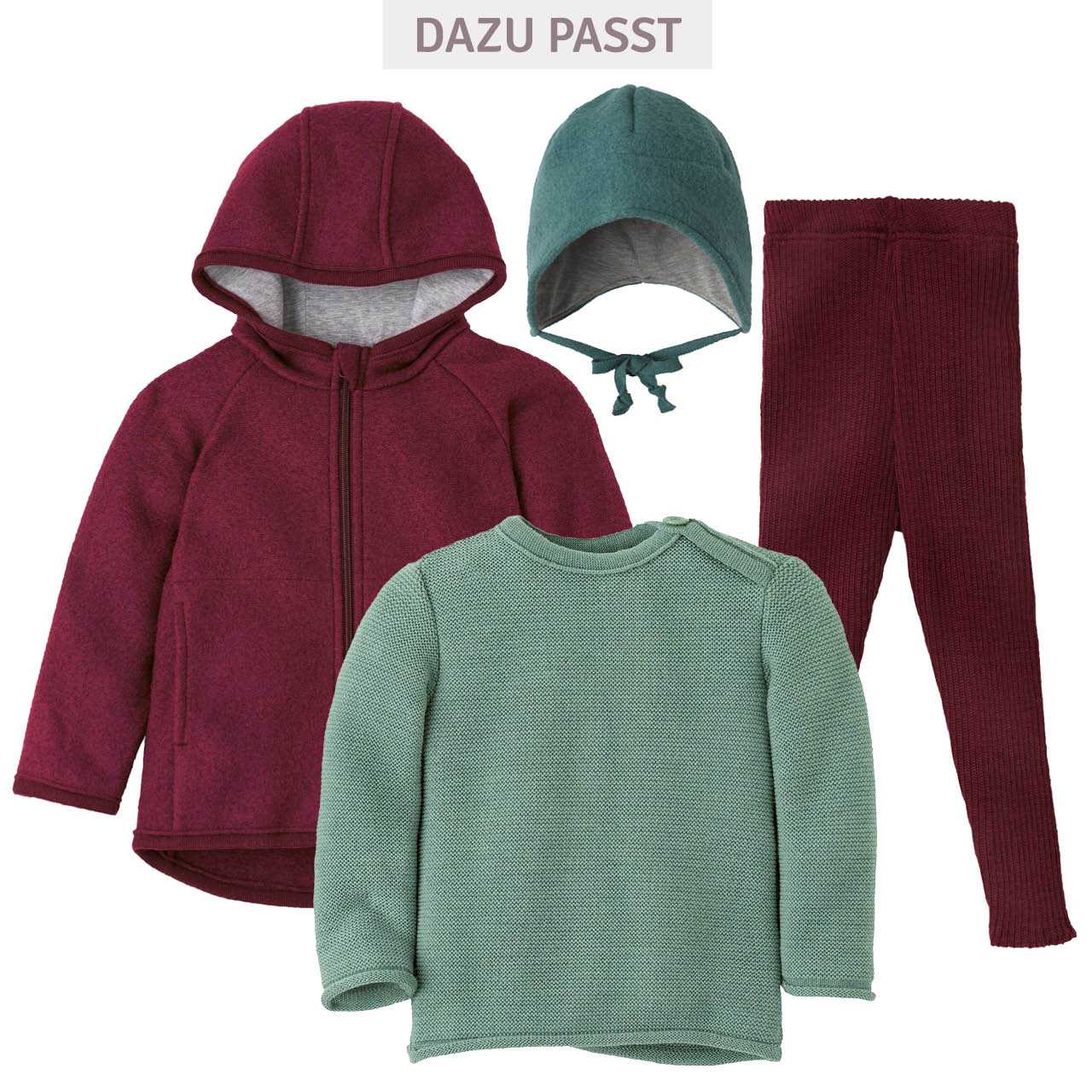 Baby Pullover Schurwolle jadegrün