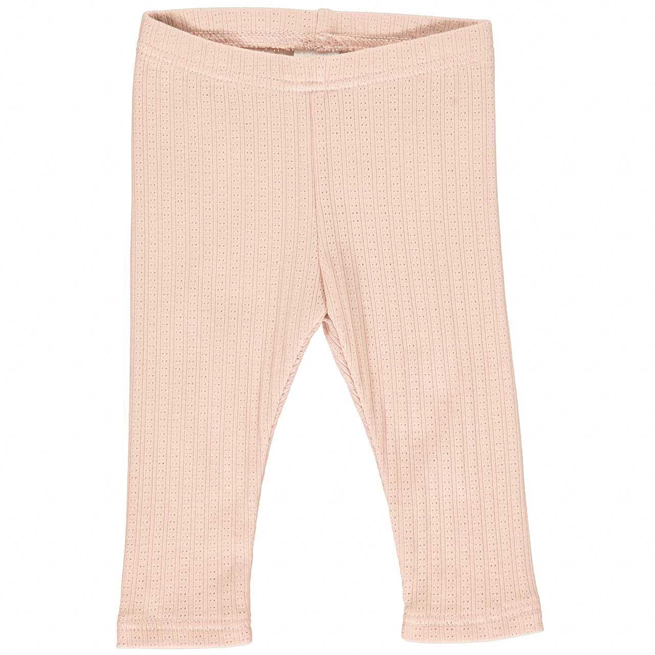 Edle Pointelle Leggings rosa