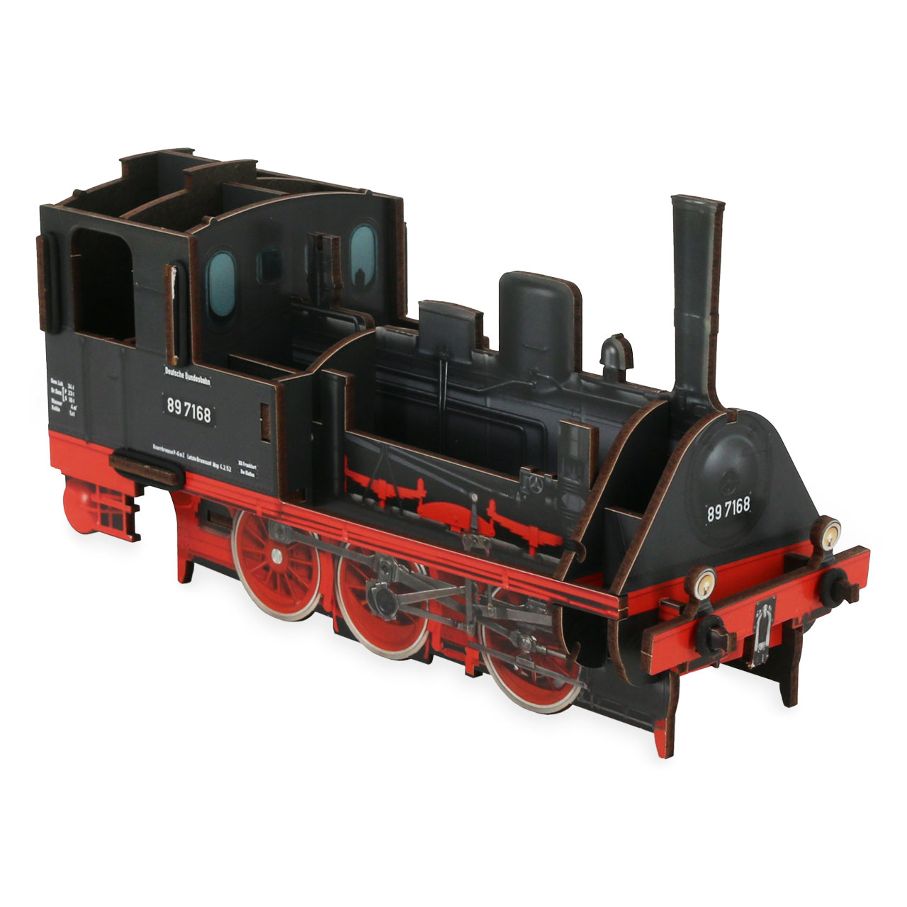 Stiftebox zum Stecken Lokomotive T3 rot/schwarz