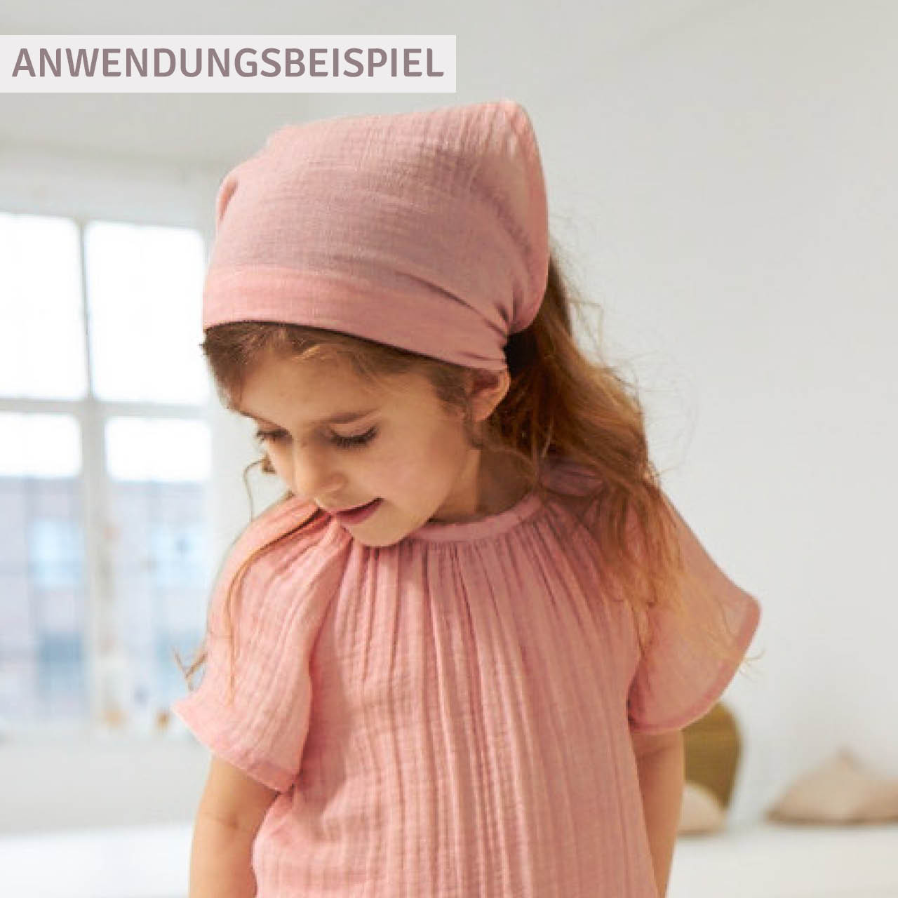Großes Dreiecktuch Musselin rauchblau