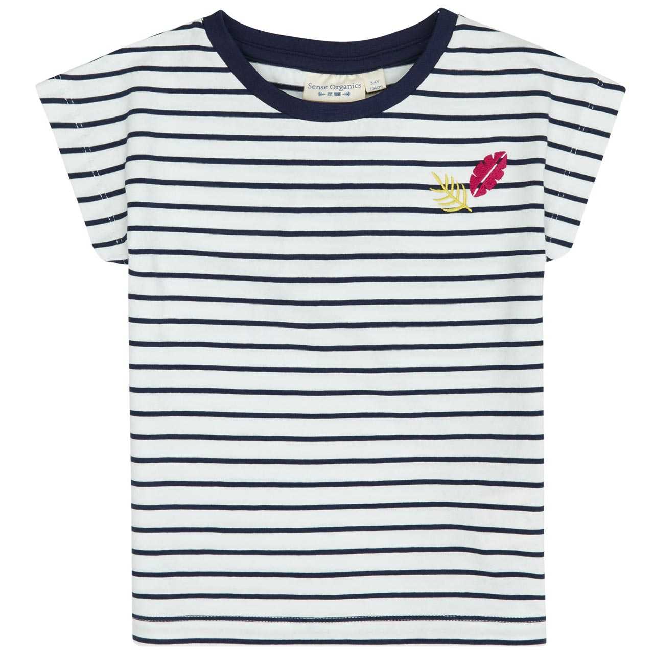 T-Shirt Streife navy-weiß