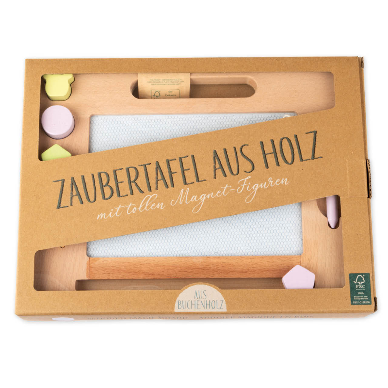 Zaubermaltafel aus Holz für Kinder ab 3 (30 x 23 x 3 cm)