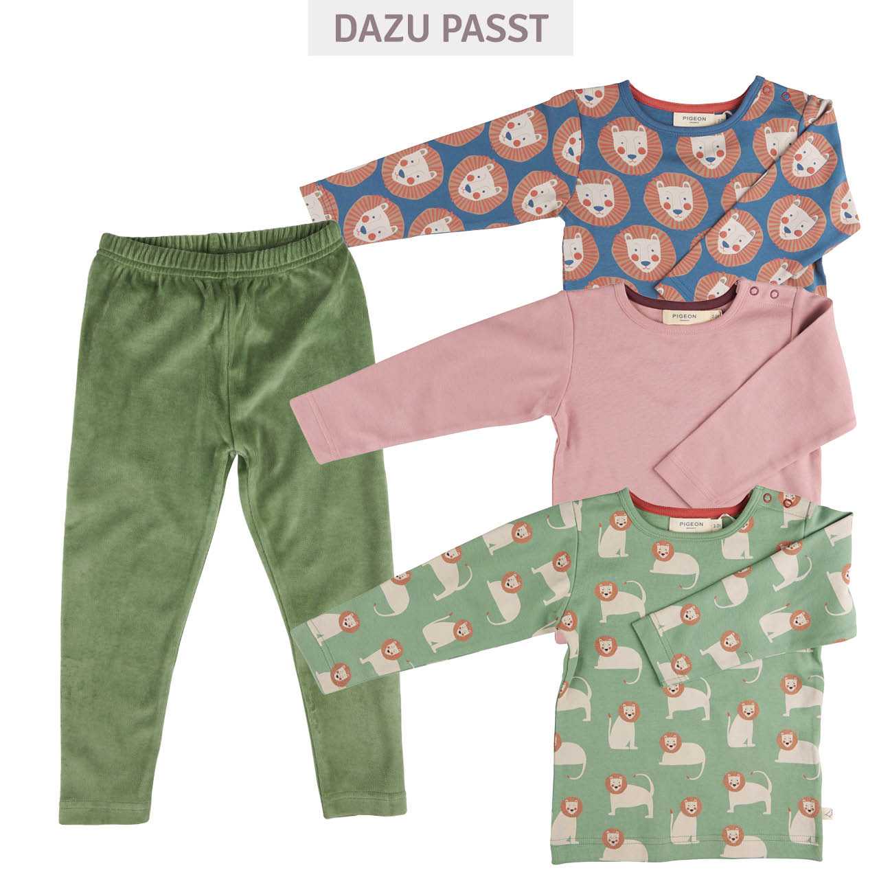 Warme, weiche Velour Leggings basil