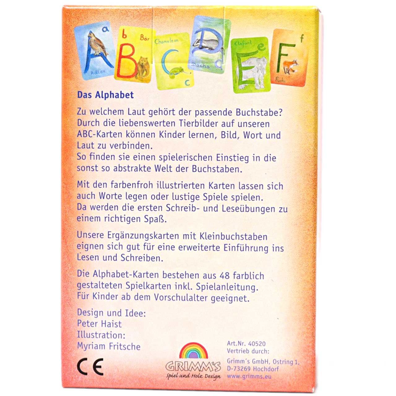 Großes Alphabet Kartenspiel