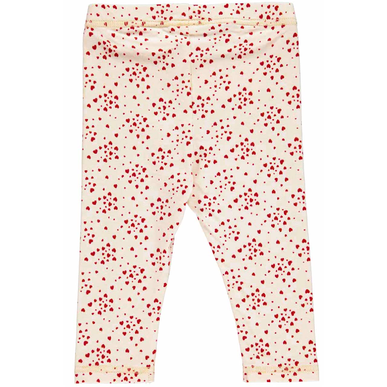 Leichte edle Herzchen Leggings creme-rot