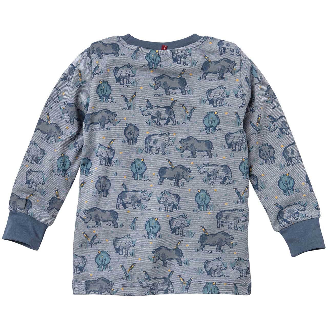 Leichter Jungen Schlafanzug Nashorn dunkelblau