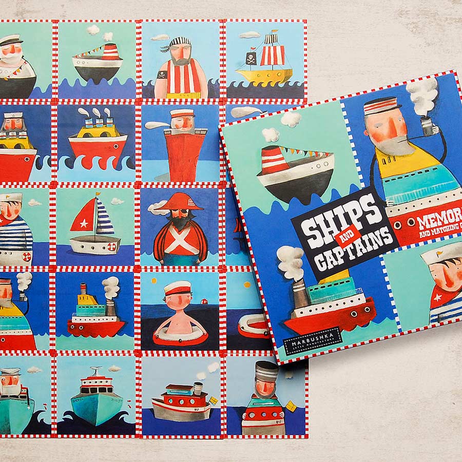 Kinder Gedächtnispiel Ships and Captains (3-99 Jahre)