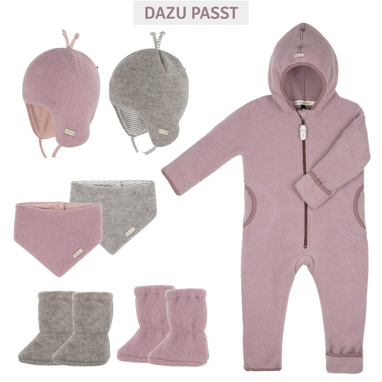 Warmer Fleece Overall Schurwolle mauve