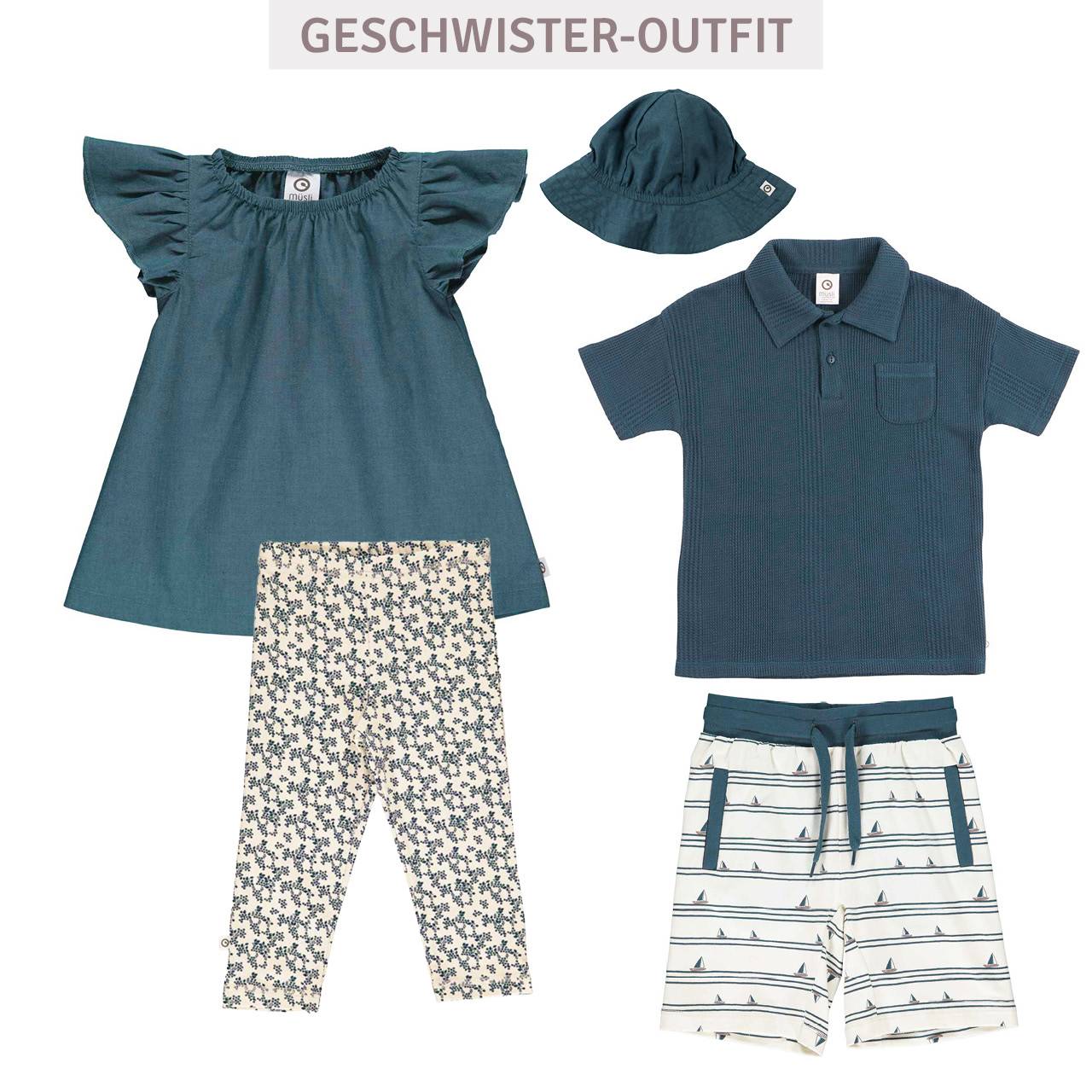 Leichte Shorts Boote cremeweiß