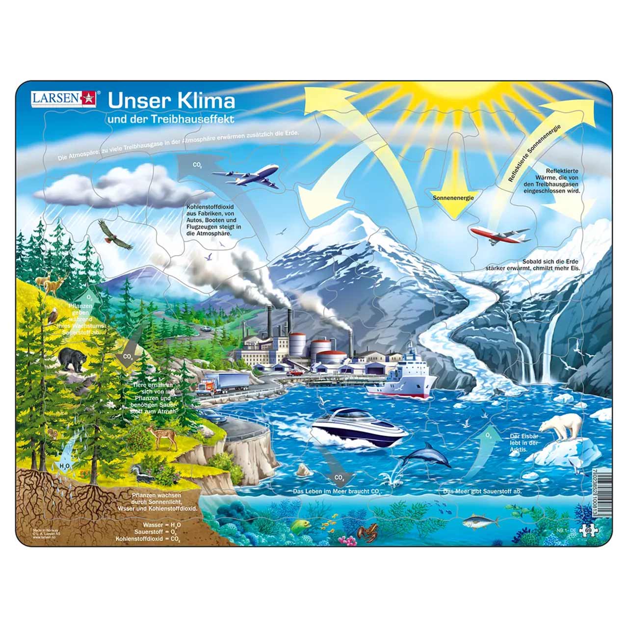 Lernpuzzle Klima und Umwelt für Kinder ab 7 Jahre