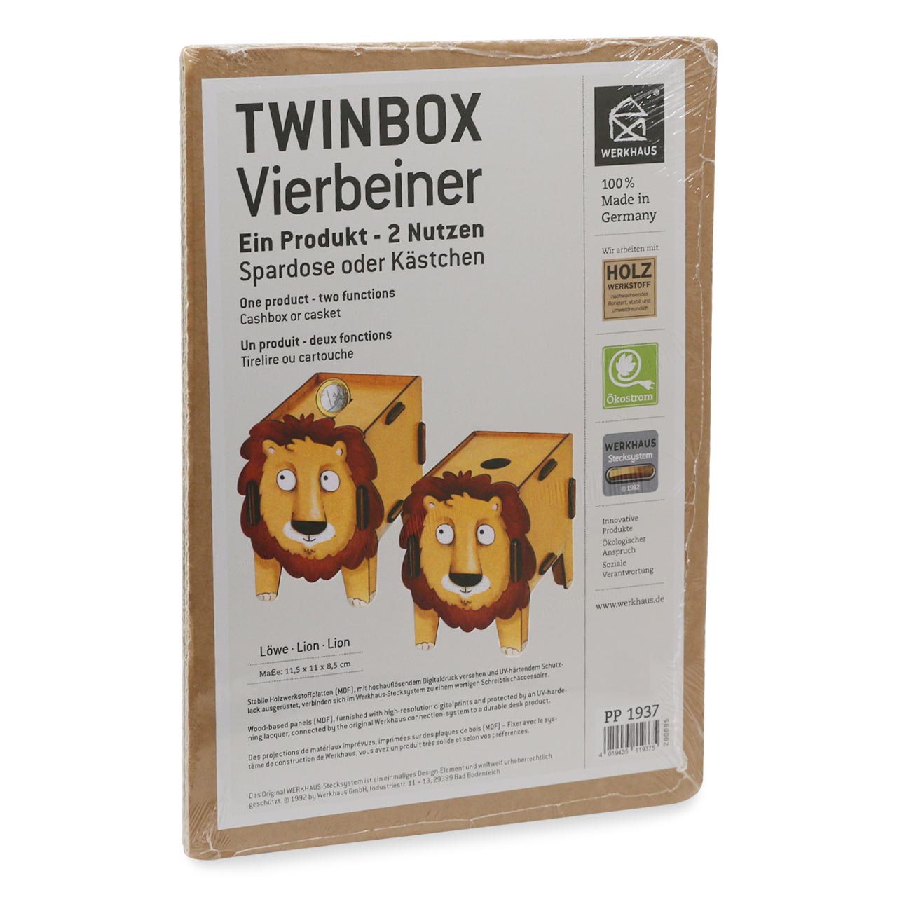 Spardose und Sammelbox – 2in1 Twinbox Löwe