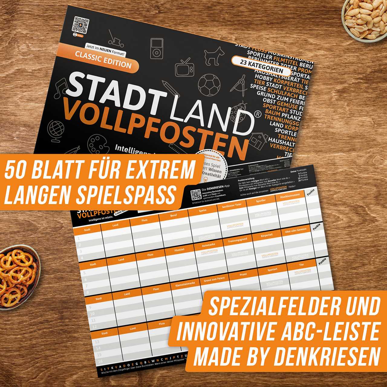 Stadt Land Vollpfosten- Classic Edition A4 ab 12