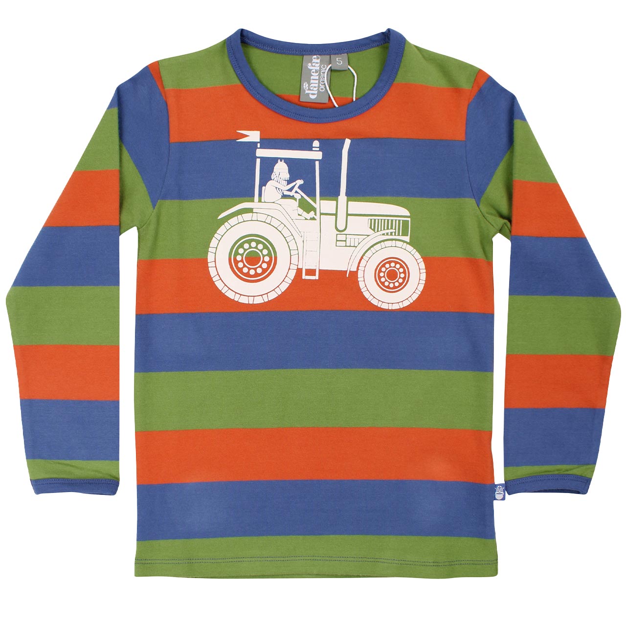 Langarmshirt Streifen Traktor bunt