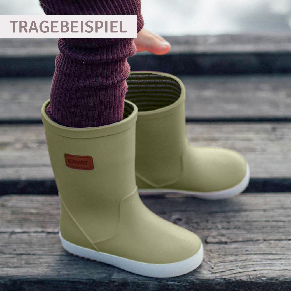 Weiche Regenstiefel mit Profil gelb