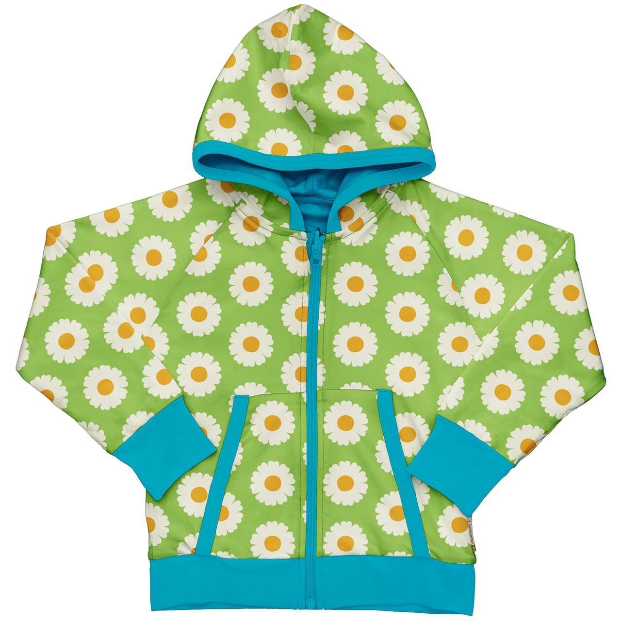 Kapuzenjacke zum Wenden Gänseblümchen grün Kapuzenjacke zum Wenden Gänseblümchen grün