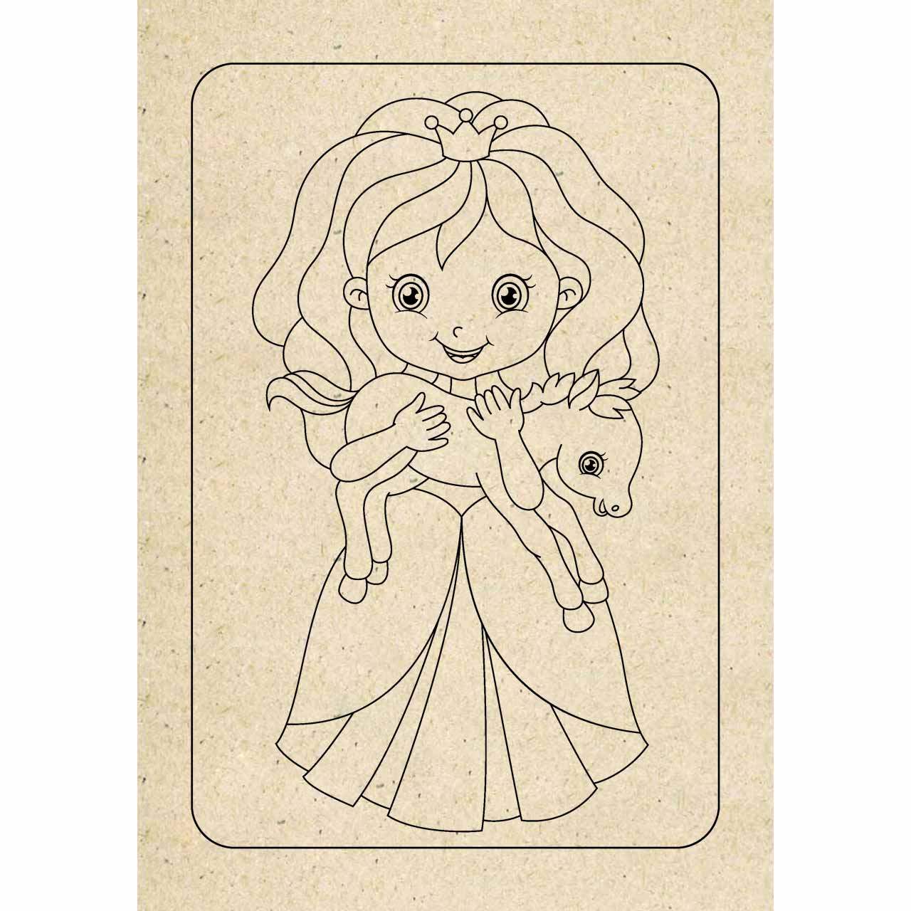 Mein Graspapier Malbuch – Prinzessinnen und Feen