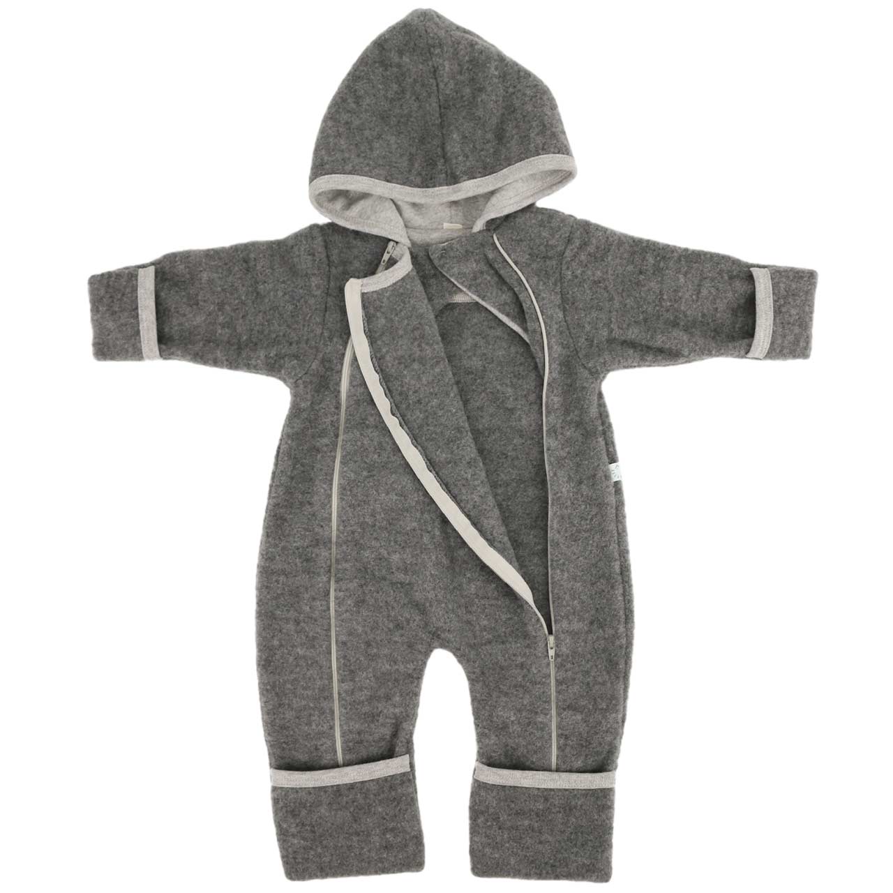 Baby Overall Woll-Fleece anthrazit