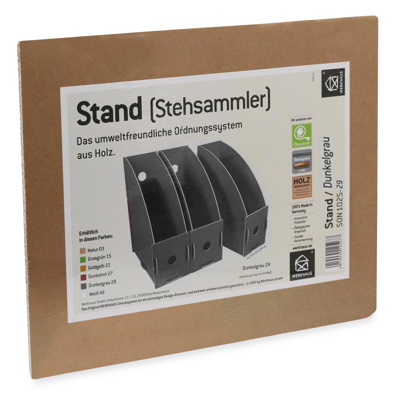 Stand – Stehsammler für DIN A4 Format dunkelgrau