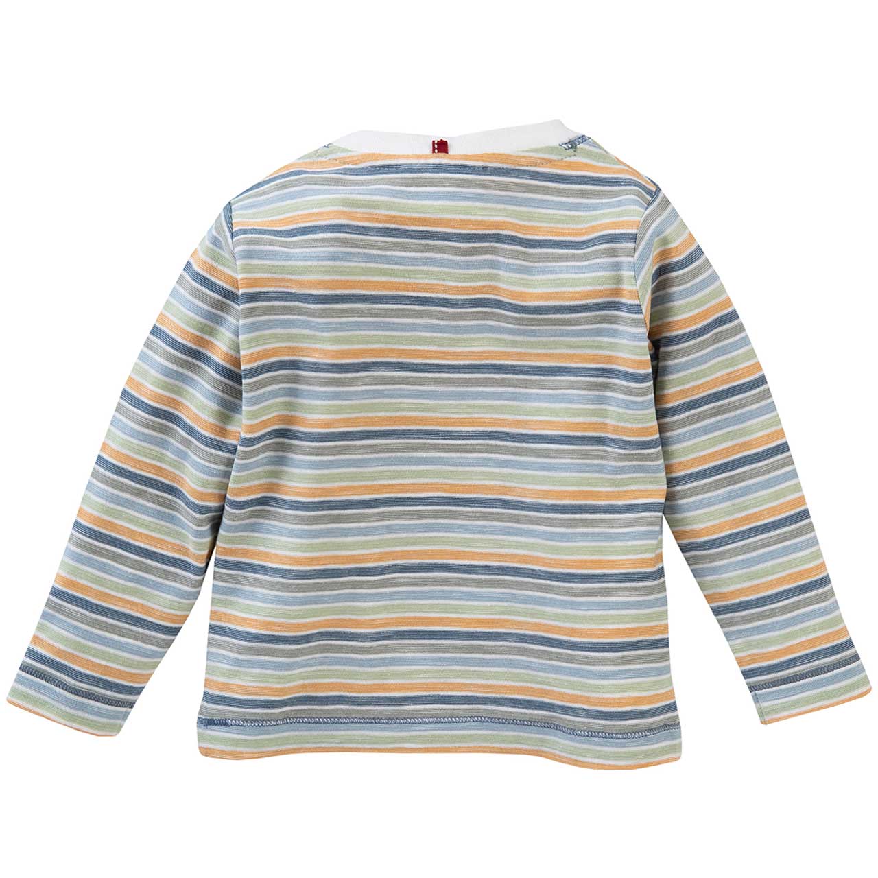 Leichtes Langarmshirt Ringel gelb-blau