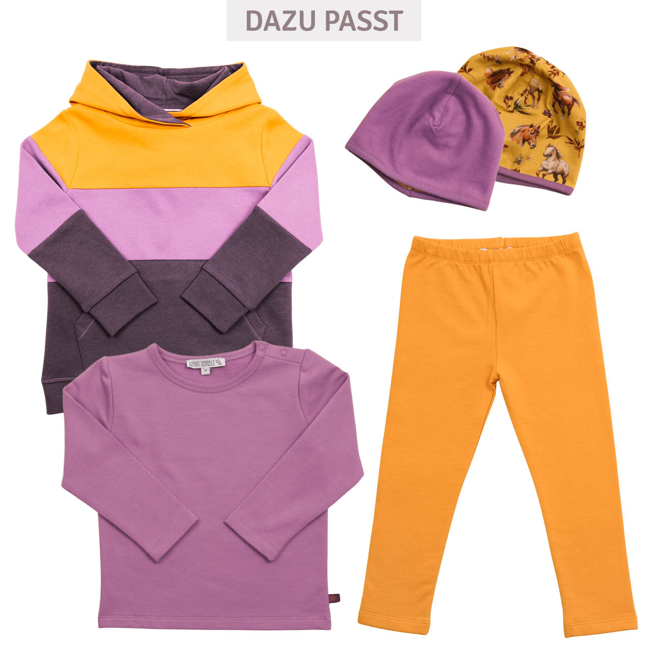 Sweat Pullover Colour-Blocking lila-violett