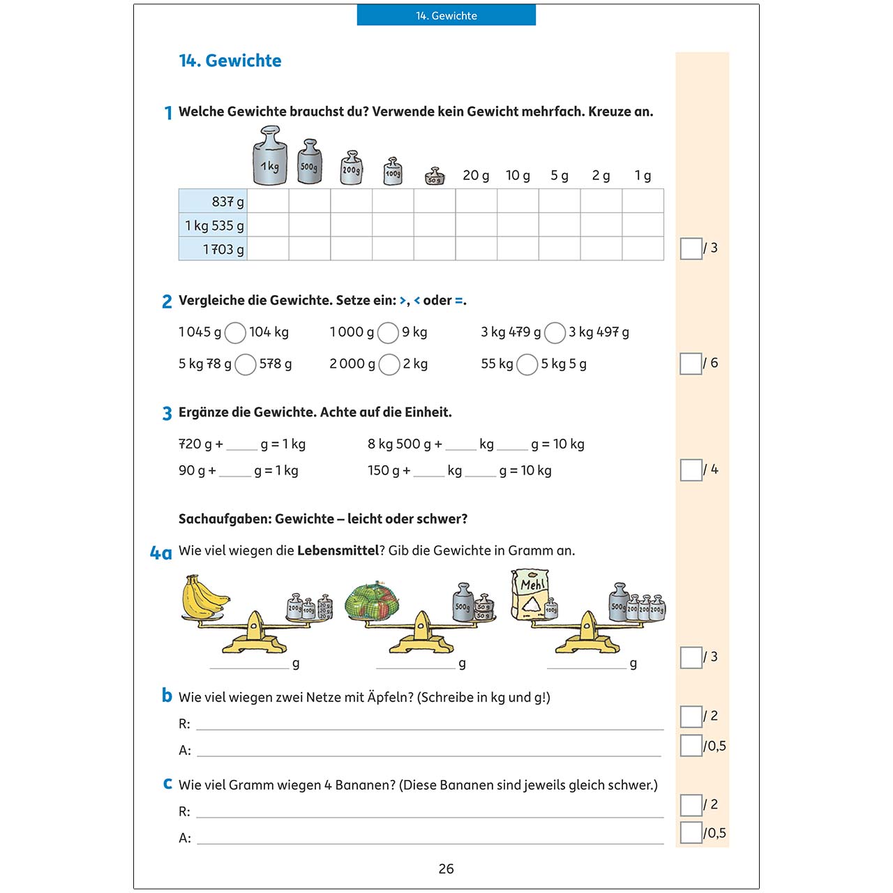 Tests in Mathe – Lernzielkontrollen 3. Klasse