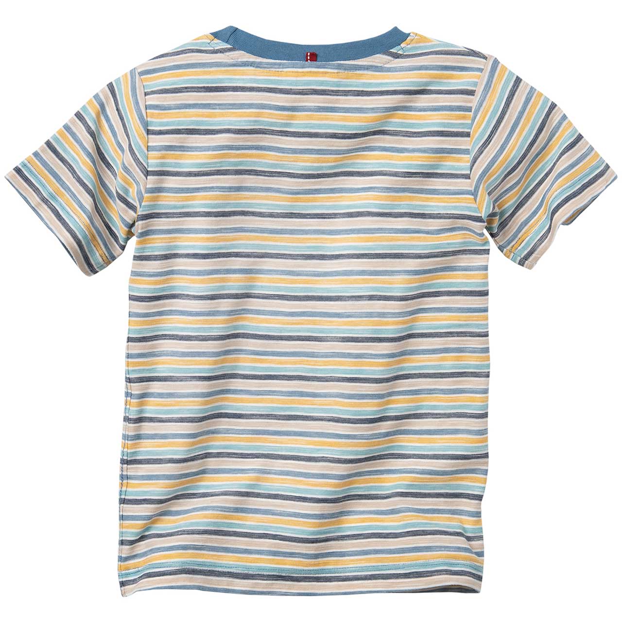 Leichtes Slub T-Shirt Ringel blau