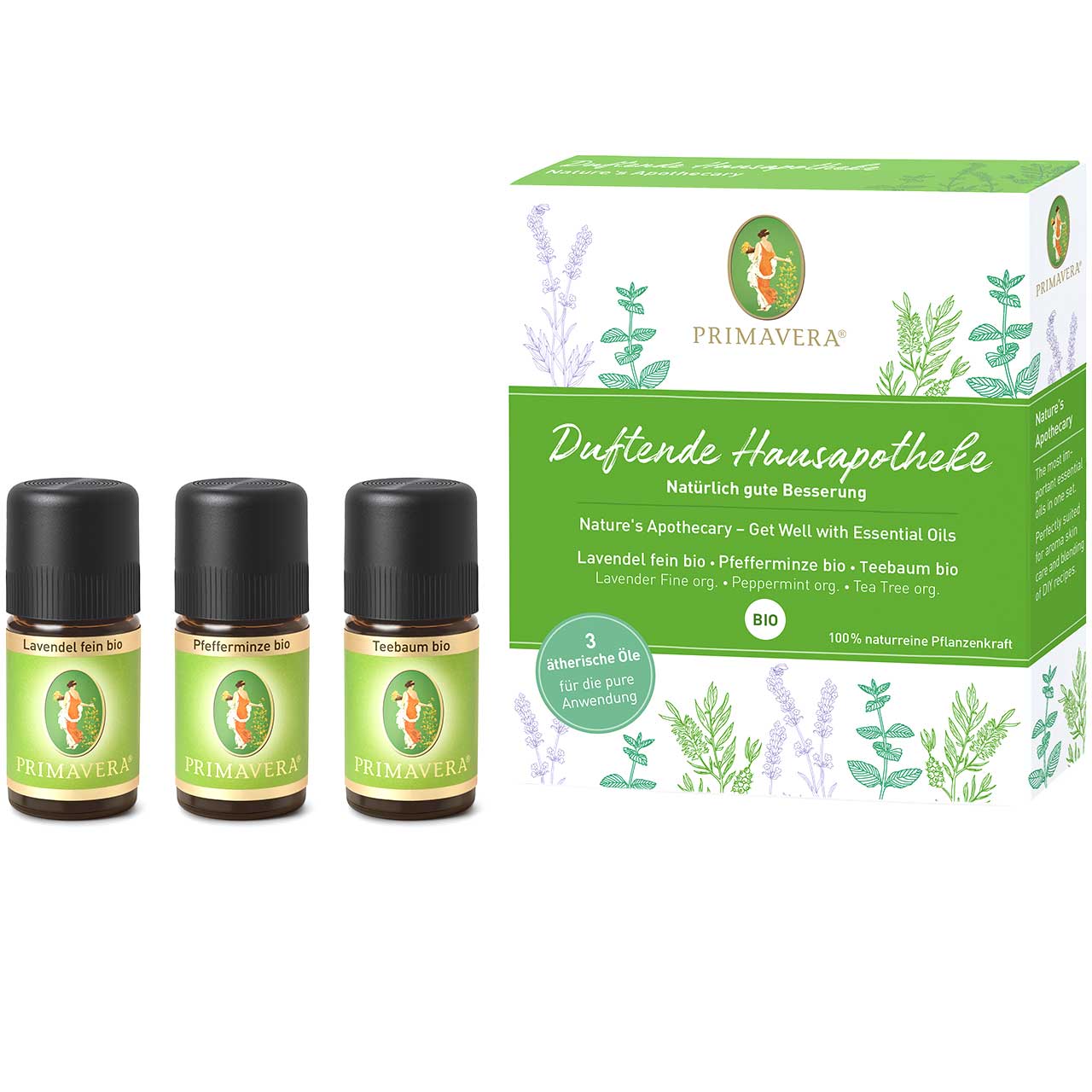 Duftende Hausapotheke ätherische Öle Set Bio – 3 x 5 ml