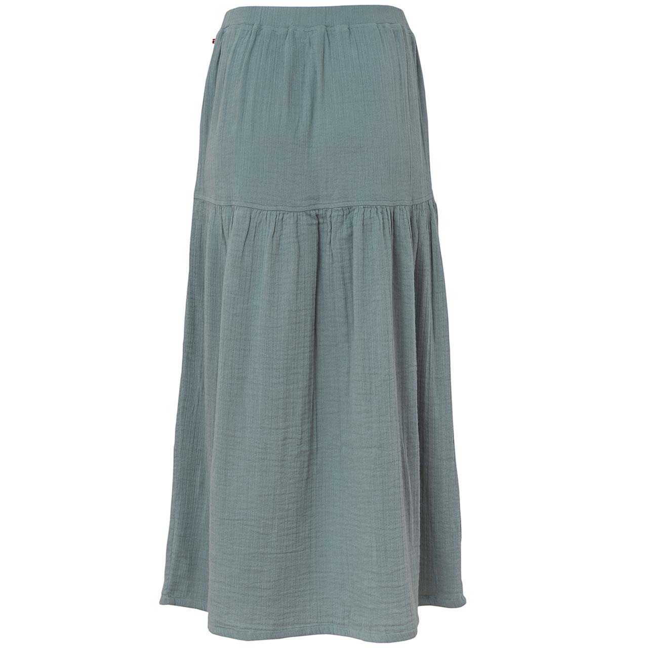 Eleganter Damen Midirock Musselin rauchblau