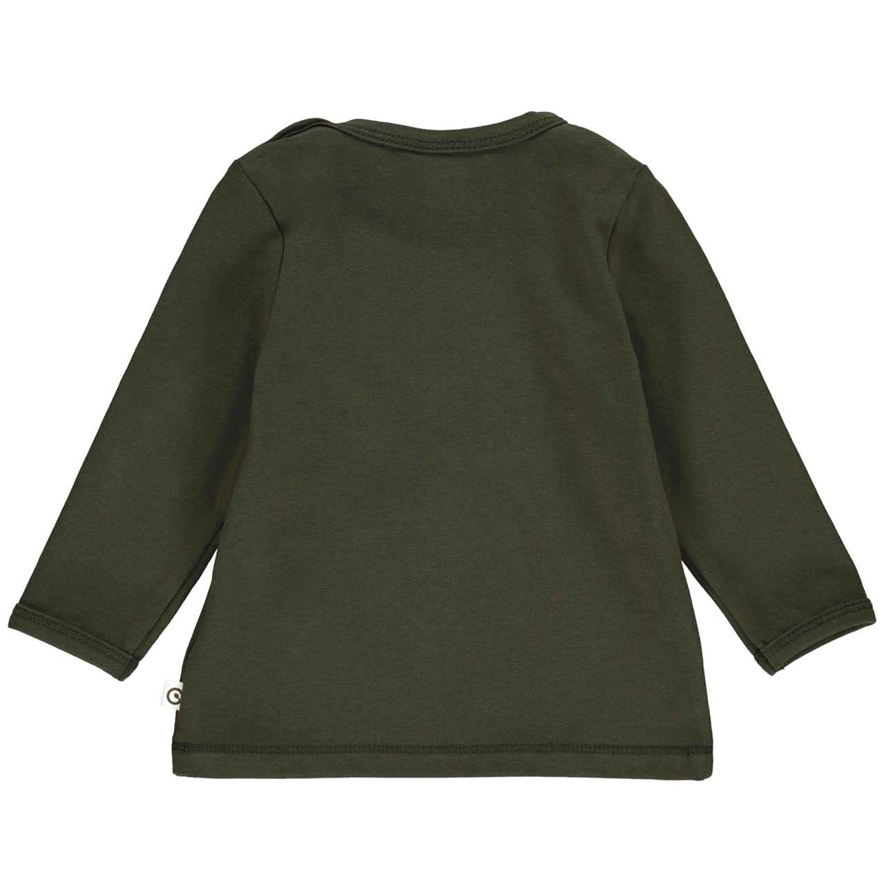 Dehnbares Basic Langarmshirt deep green