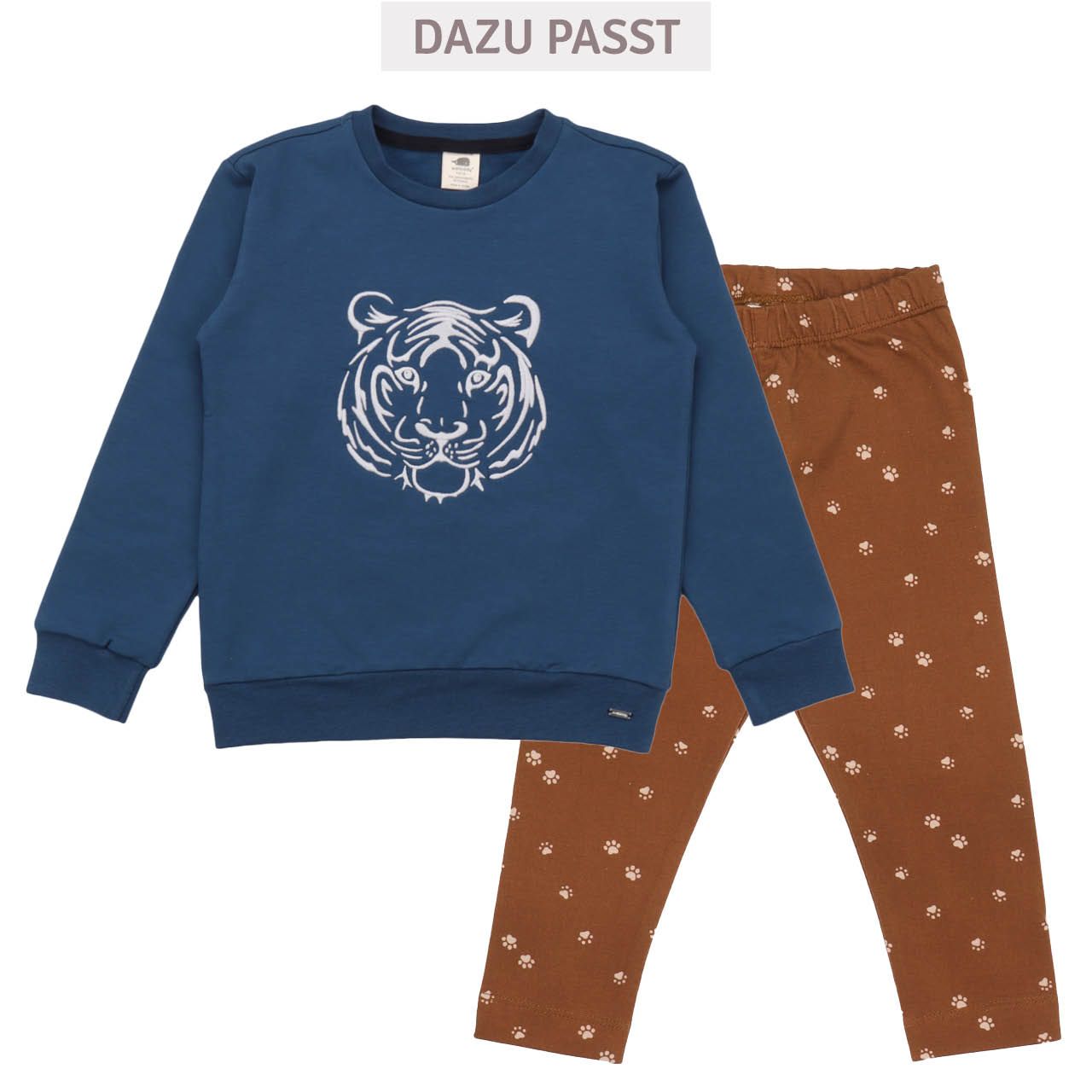 Sweatshirt dunkelblau Tiger-Motiv