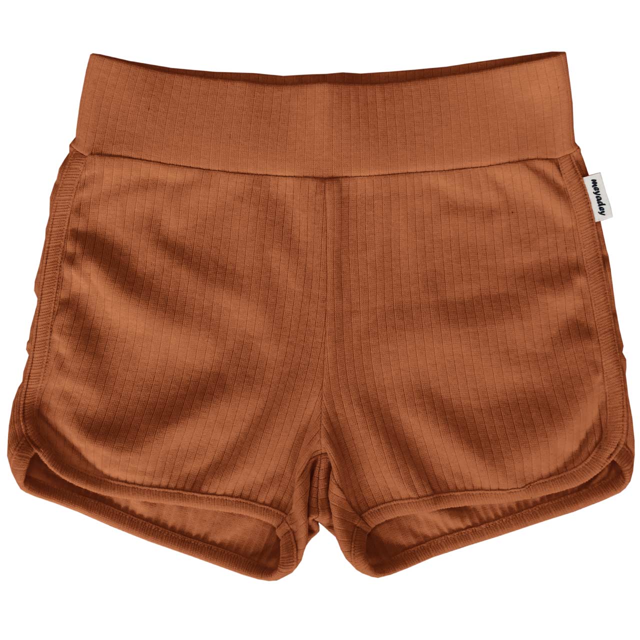 Weiche Rippe Shorts rostbraun