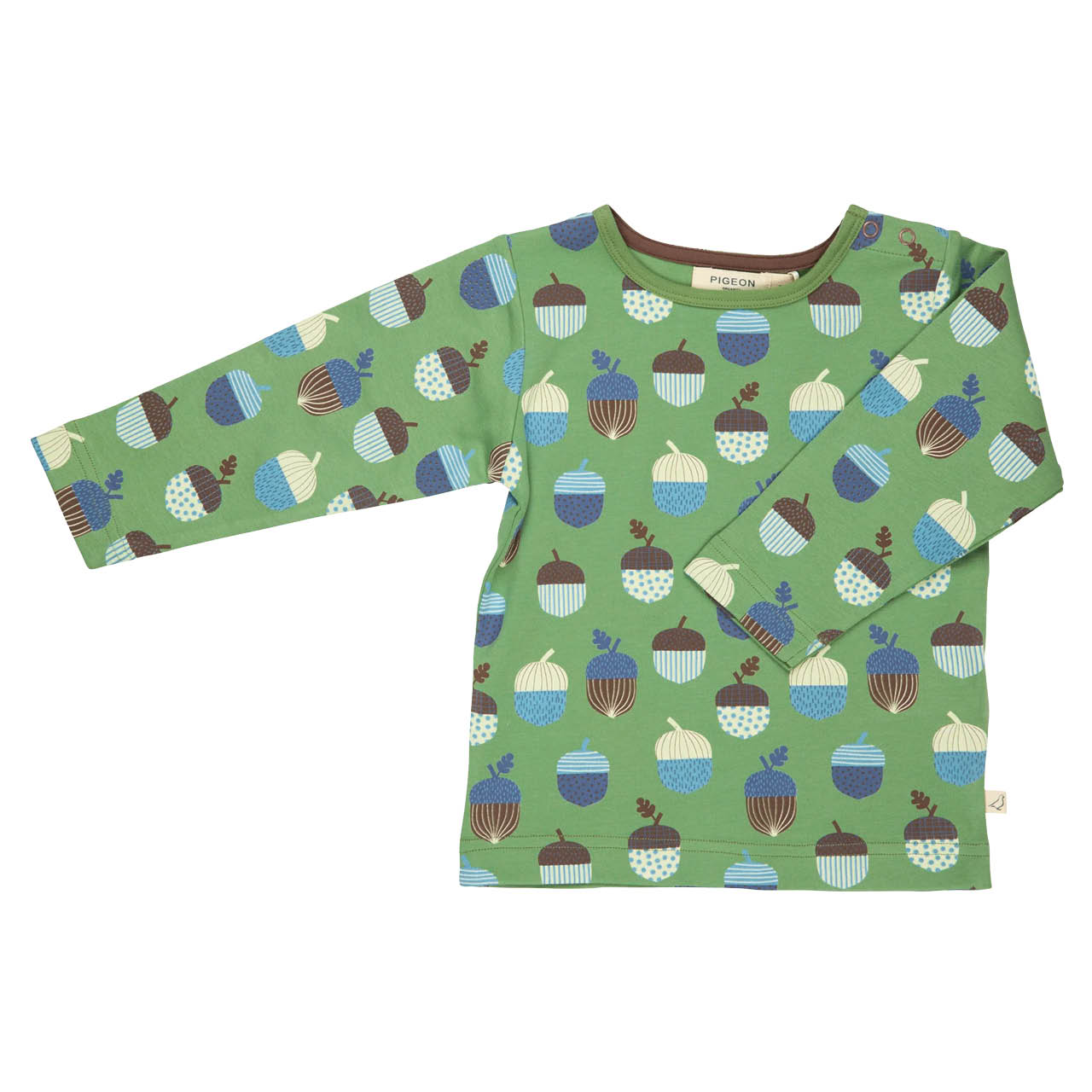 Edles Langarmshirt Eicheln grün