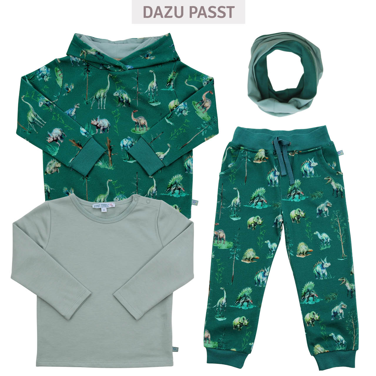 Jogginghose Sweat Dinos smaragdgrün