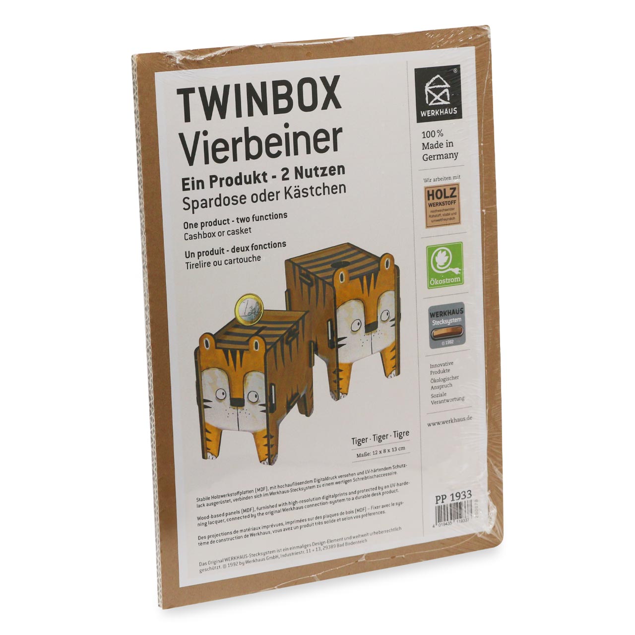 Spardose und Sammelbox – 2in1 Twinbox Tiger