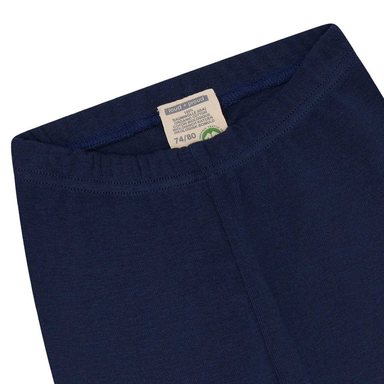 Leichte Feinripp Leggings 100% Bio Baumwolle dunkelblau