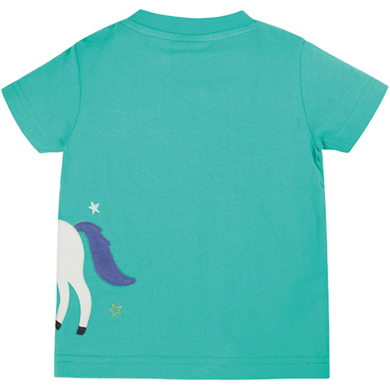 Einhorn T-Shirt Aufnäher türkis