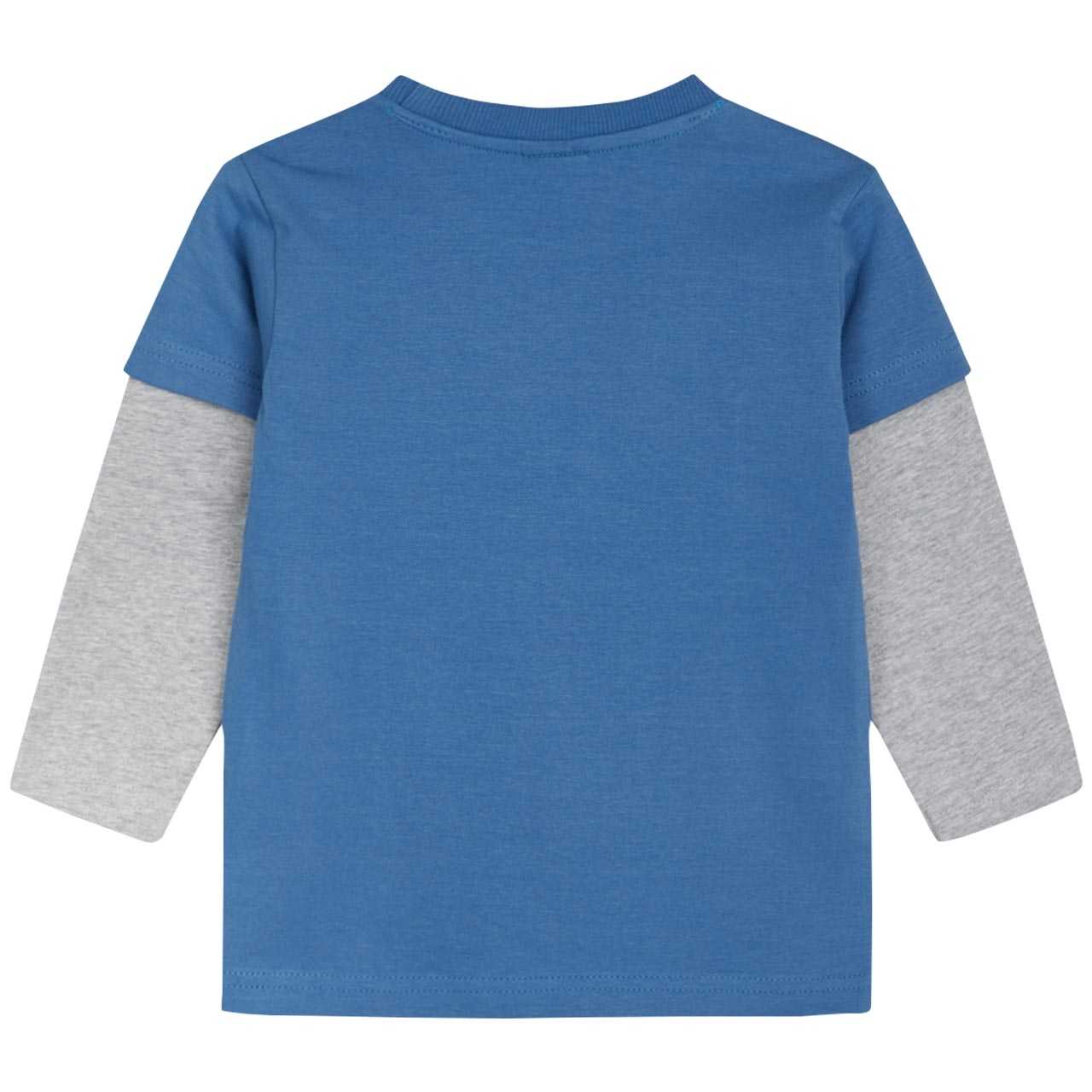 Elastisches Langarmshirt Giraffe blau