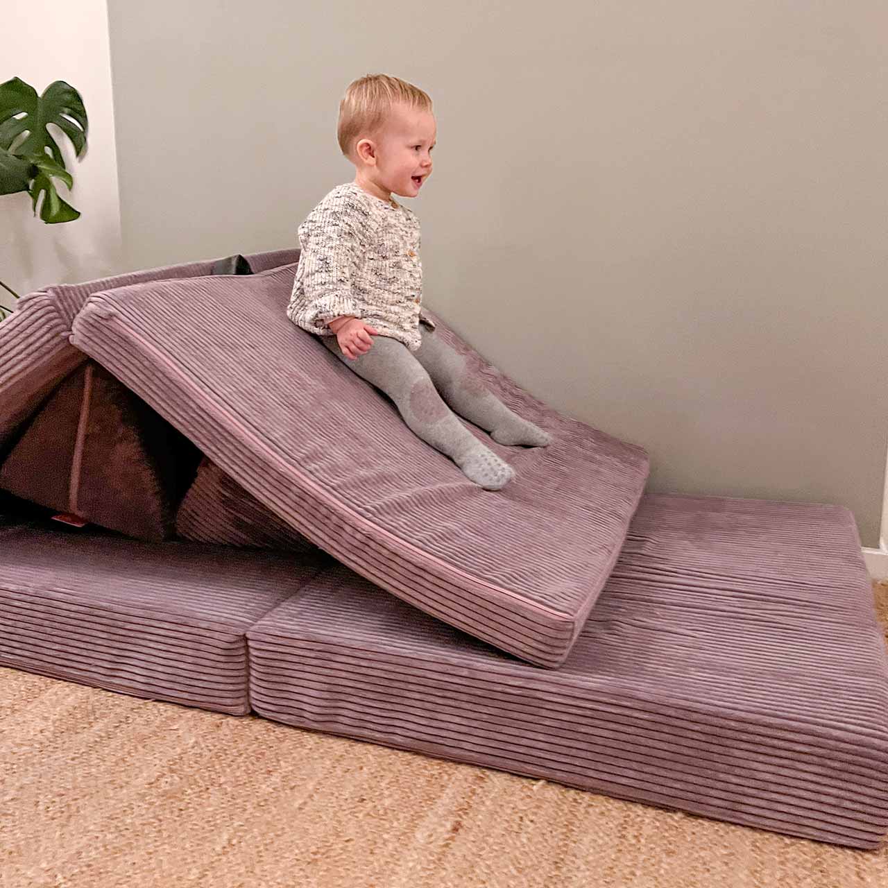 Funzy Spielsofa 4-teilig Cord Lila