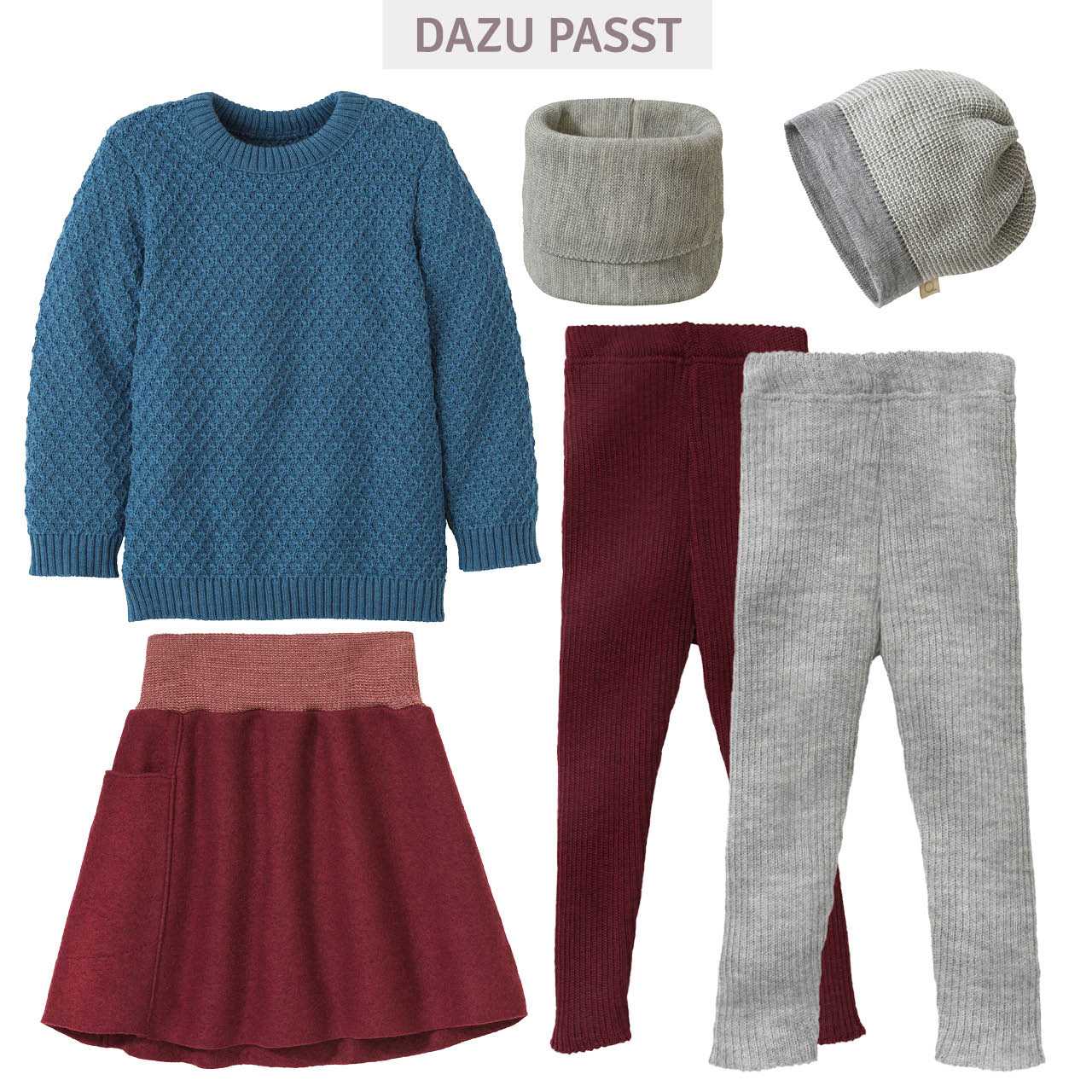 Pullover Zick-Zack Strickmuster taubenblau