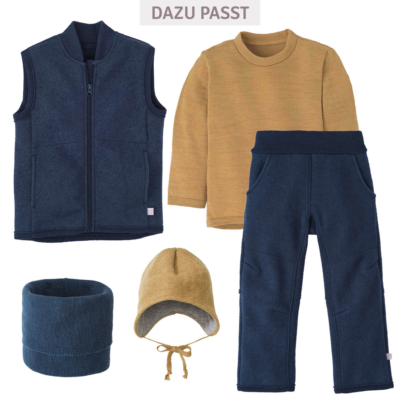 Walk-Weste Zipper indigoblau
