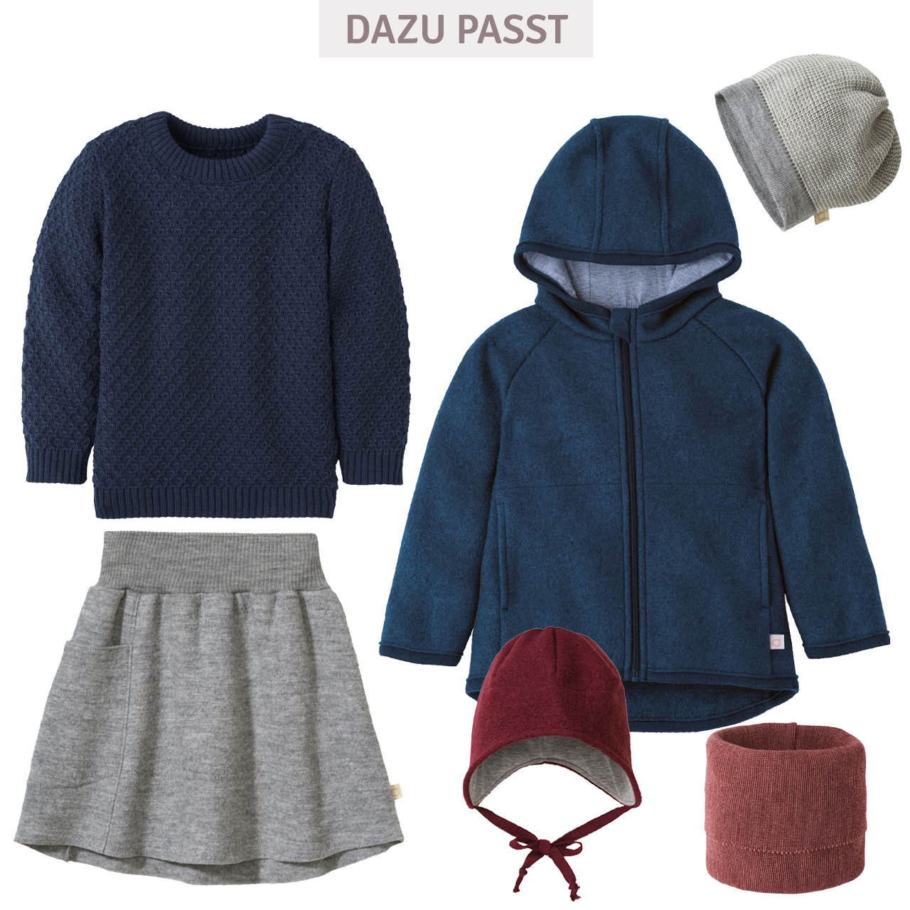 Walkjacke mit Reissverschluss indigoblau