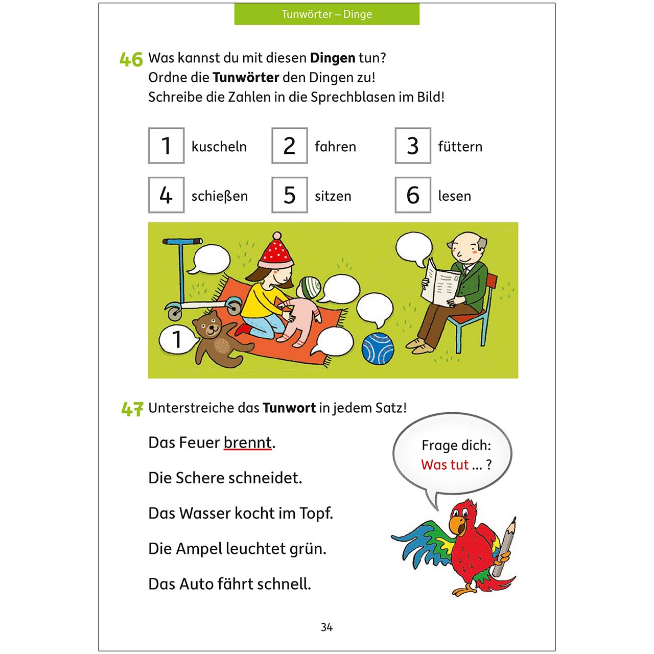 Deutsch Grammatik Übungsheft 1. bis 2. Klasse