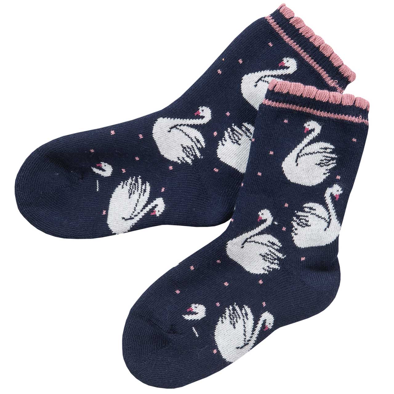 Frotteesocken Schwäne navy