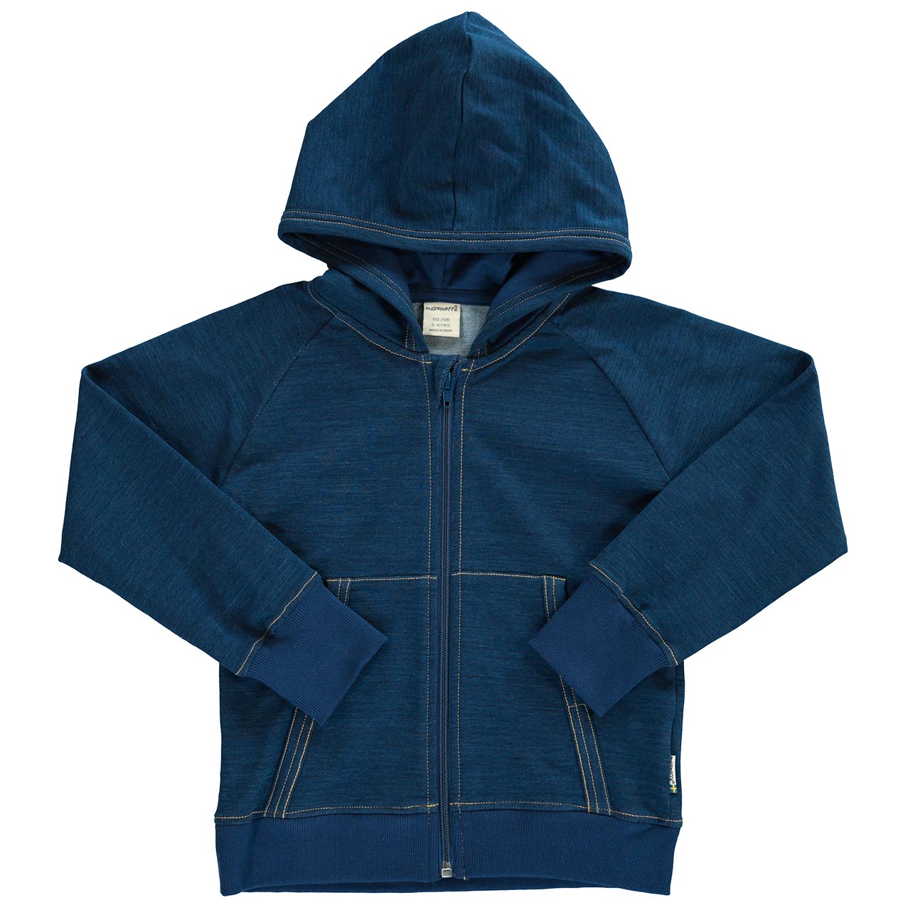 Basic Kapuzenjacke uni indigo