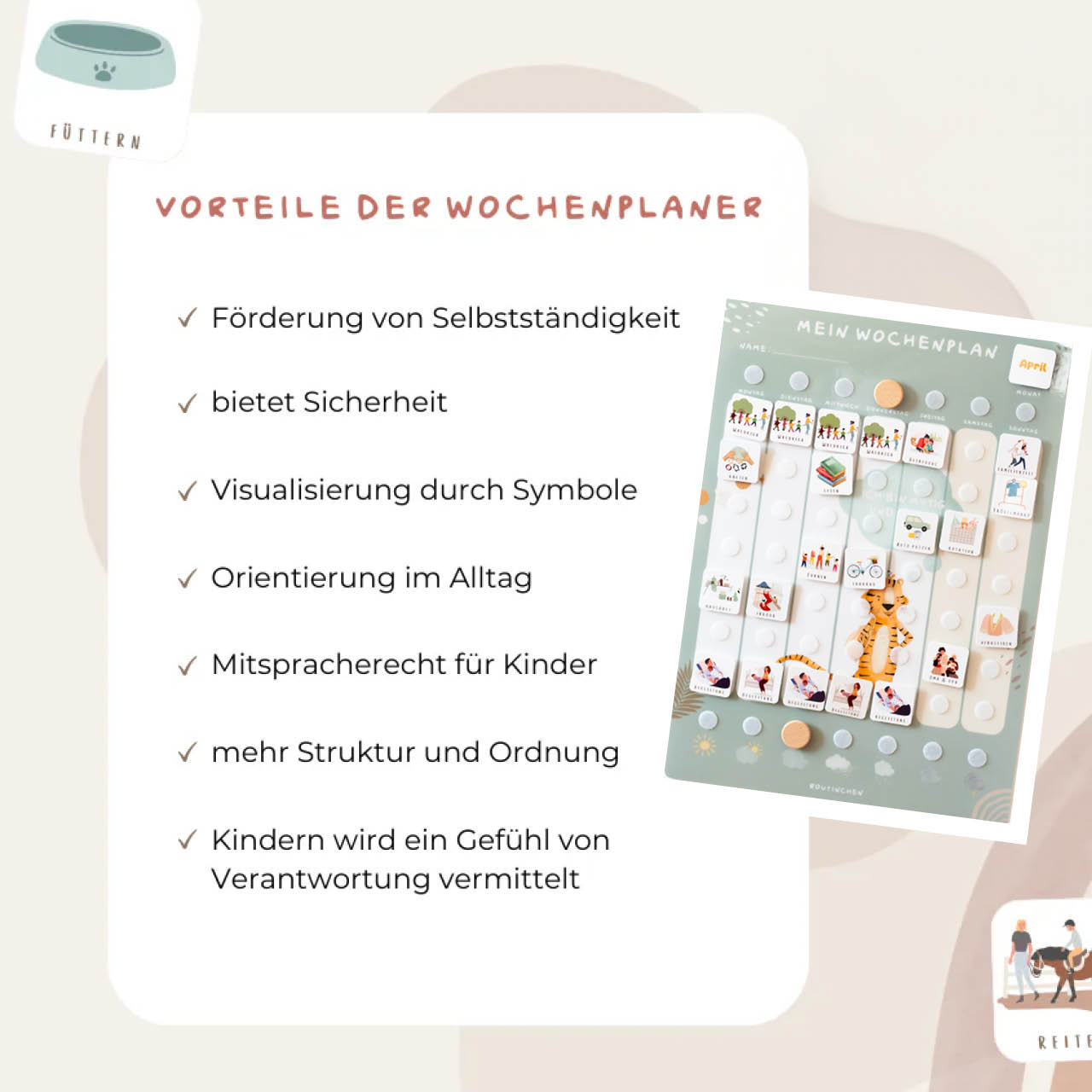 Großer Wochenplaner A3 Tiger inkl. 420 Symbole