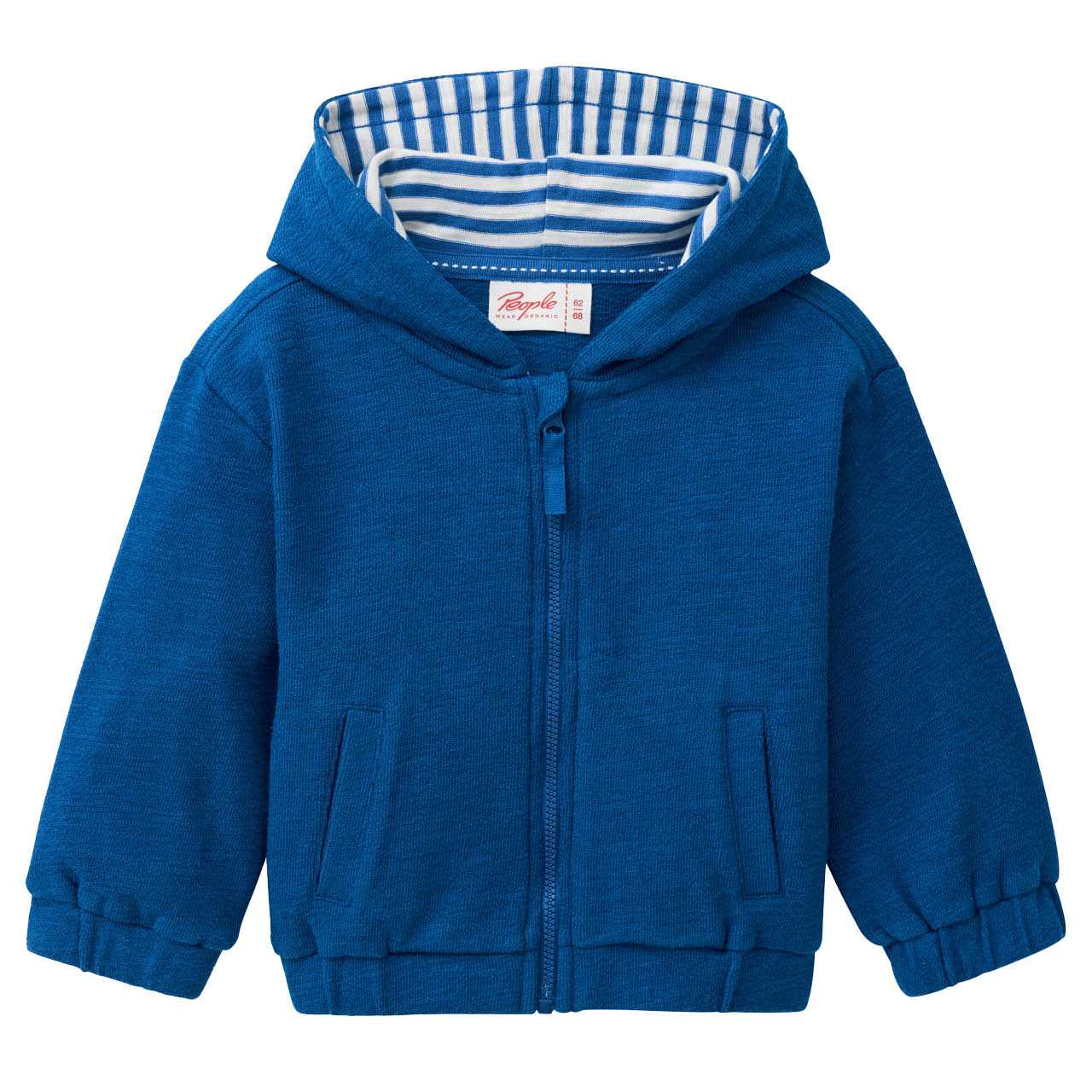 Weiche Kapuzen Sweatjacke royalblau