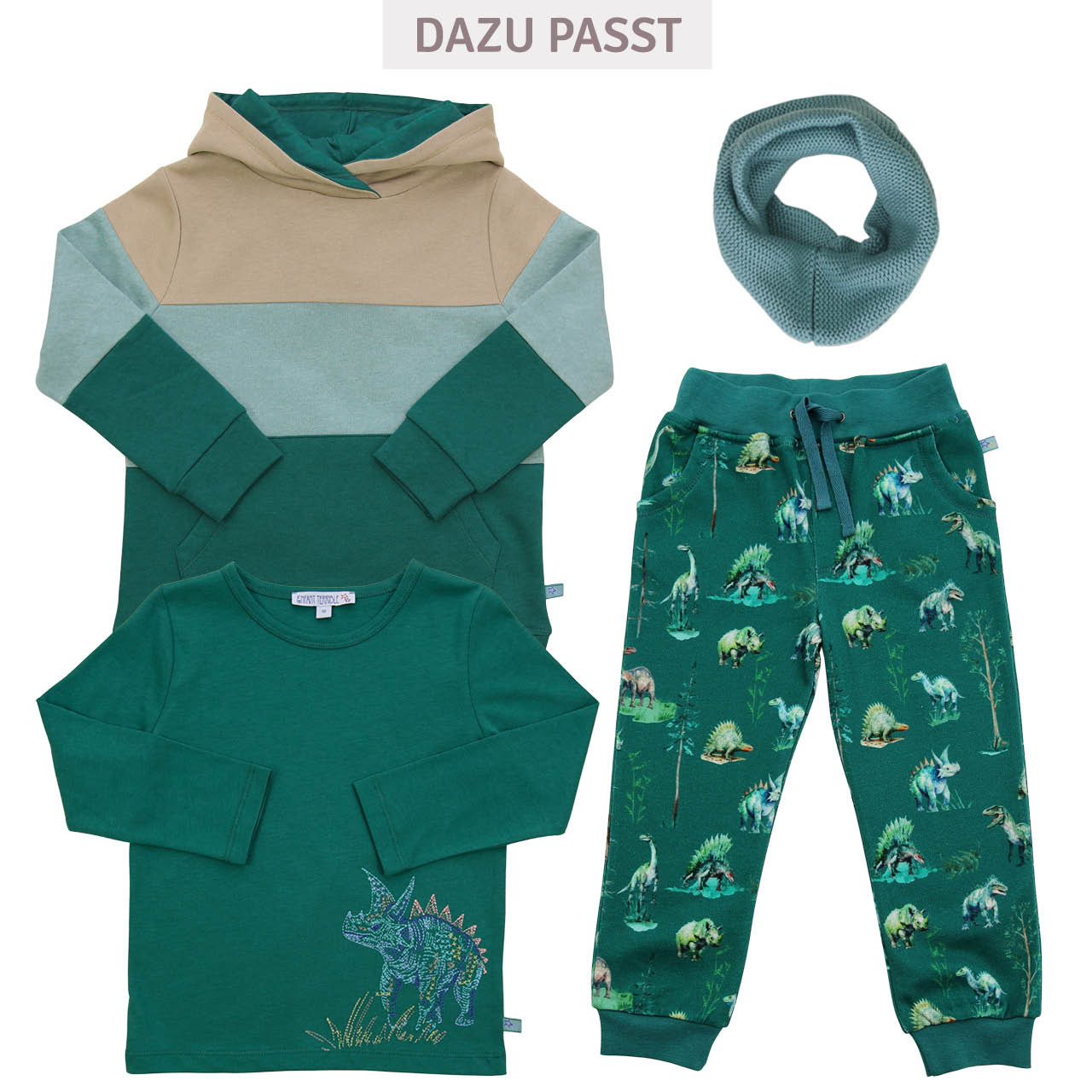 Jogginghose Sweat Dinos smaragdgrün