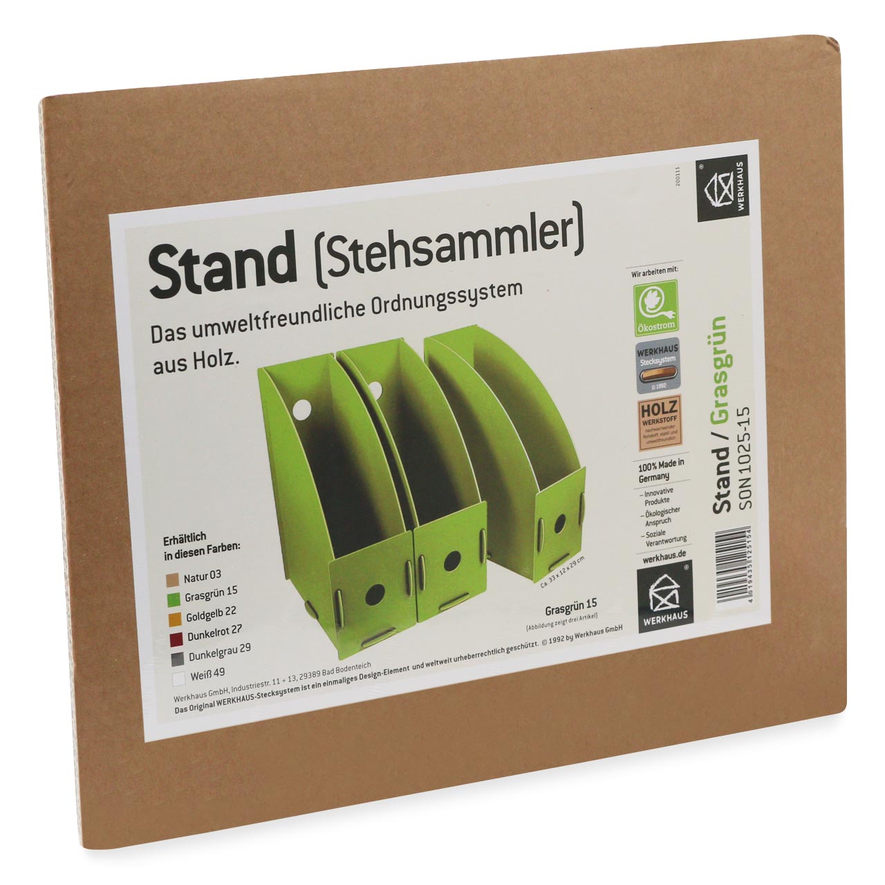 Stand – Stehsammler für DIN A4 Format grasgrün